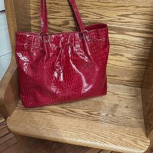 Elizabeth Arden Glossy Red Tote Bag